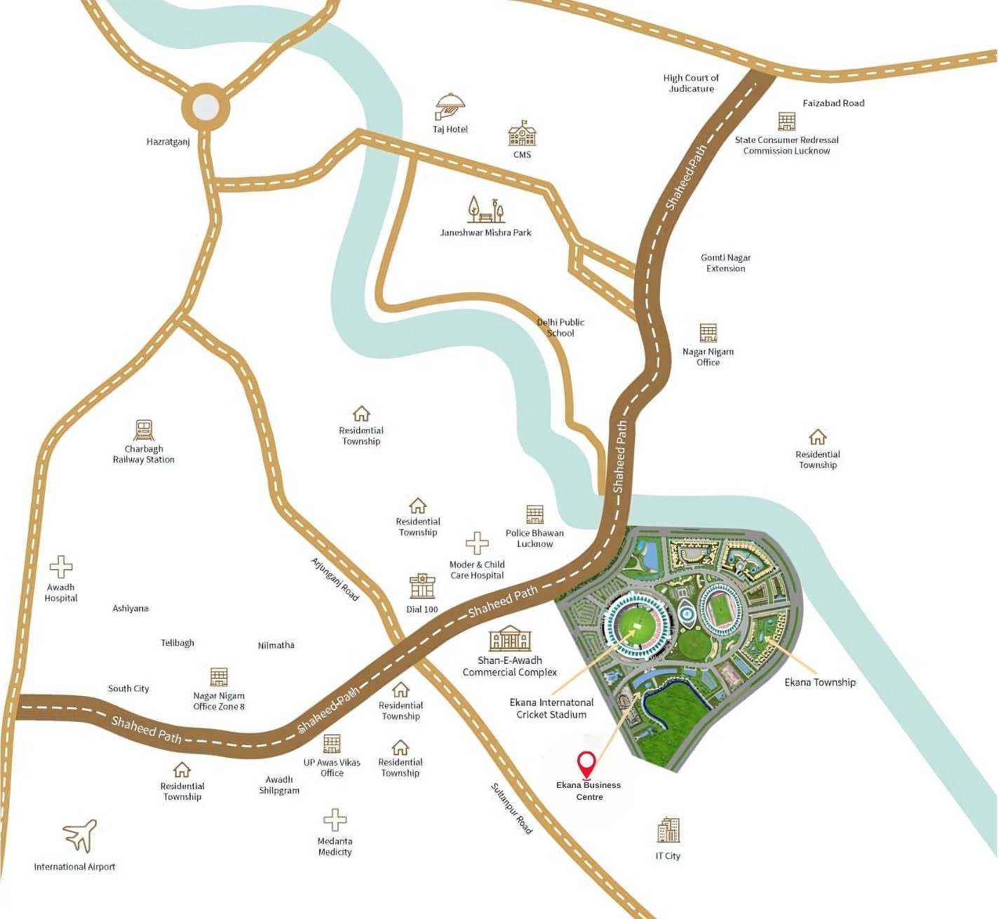 Ekana Business Centre Location